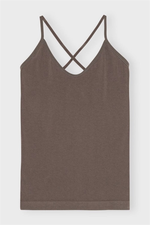 MOSHI MOSHI MIND STRETCH TOP STONE BROWN